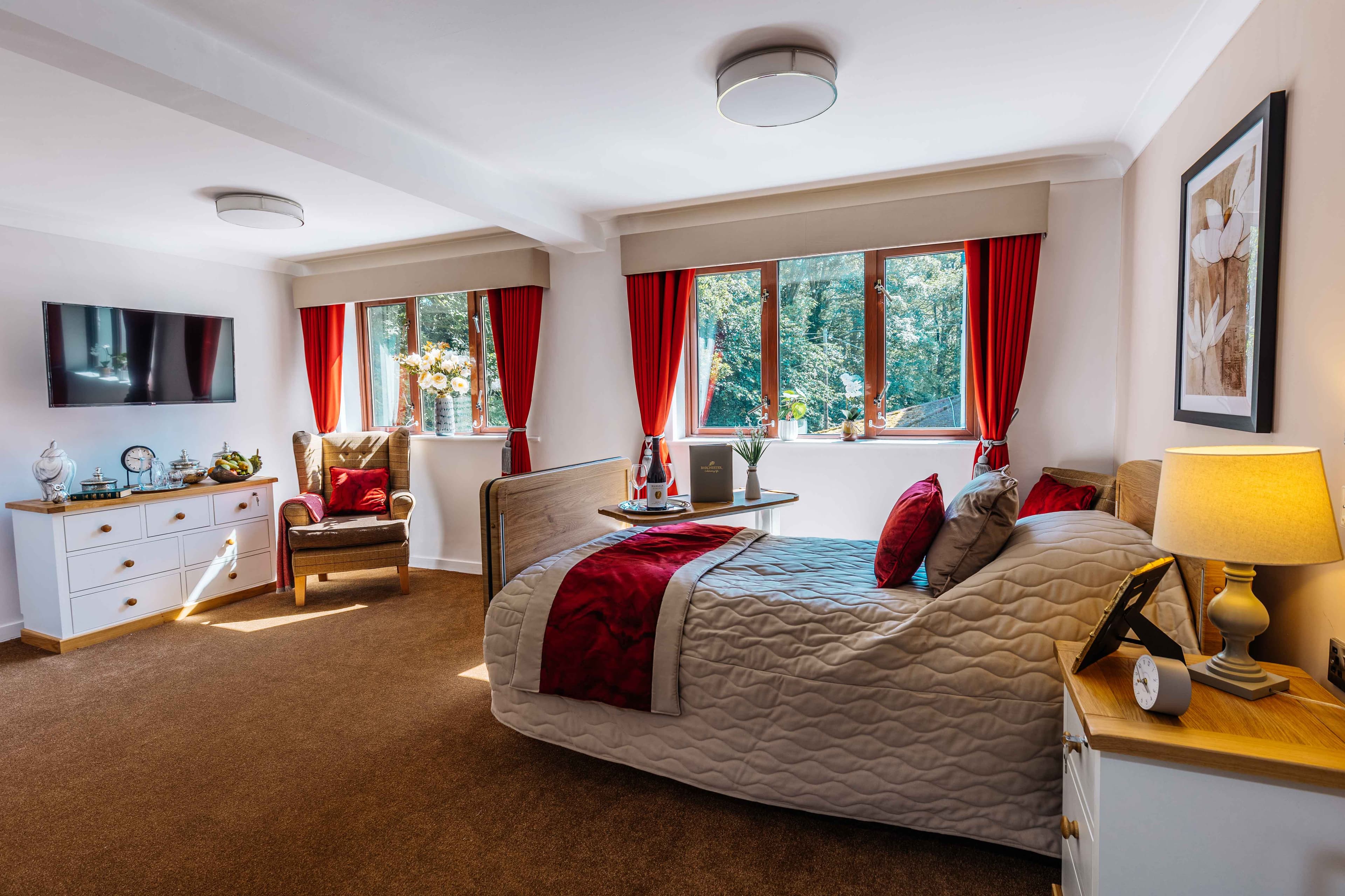 Bedroom at Lawton Manor Care Home in Kidsgrove, Newcastle-under-Lyme