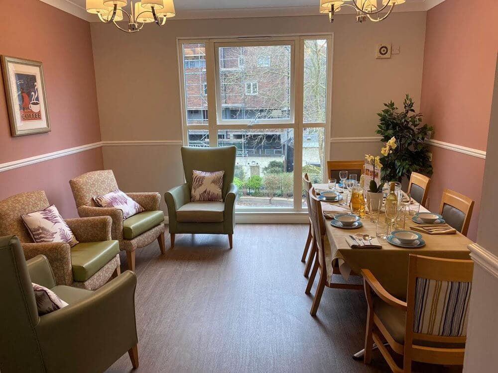 Communal Lounge at Lennox House Care Home in Islington, London