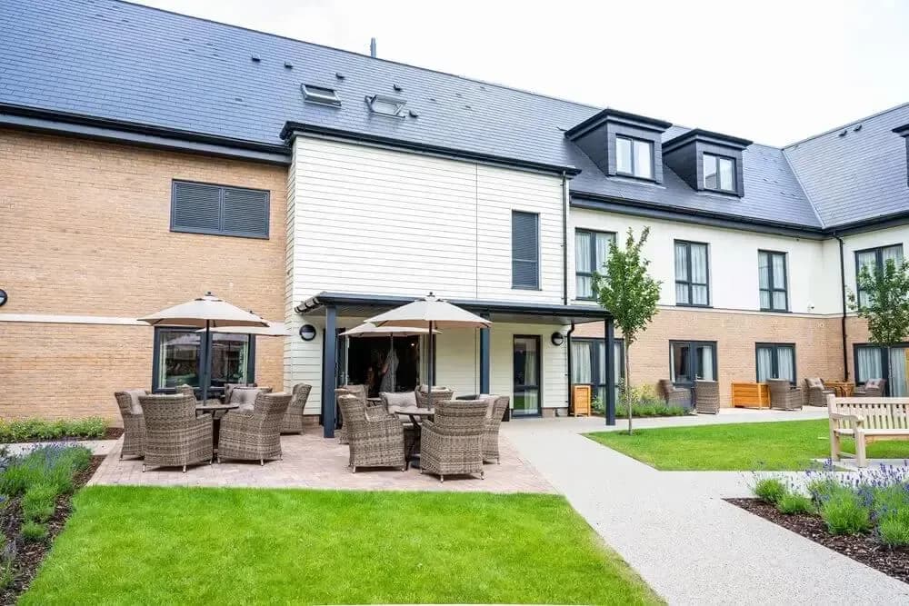 Llys Herbert Care Home exterior and garden