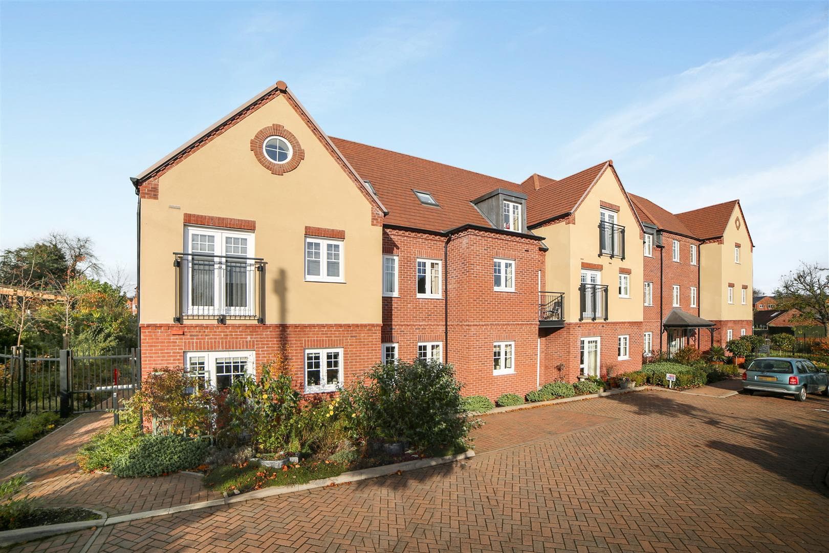 Exterior of Lock Court Retirement Development in Shrewsbury, Shropshire