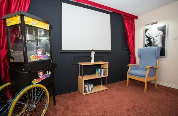 Cinema at Longwood Grange Care Home in Huddersfield, Kirklees