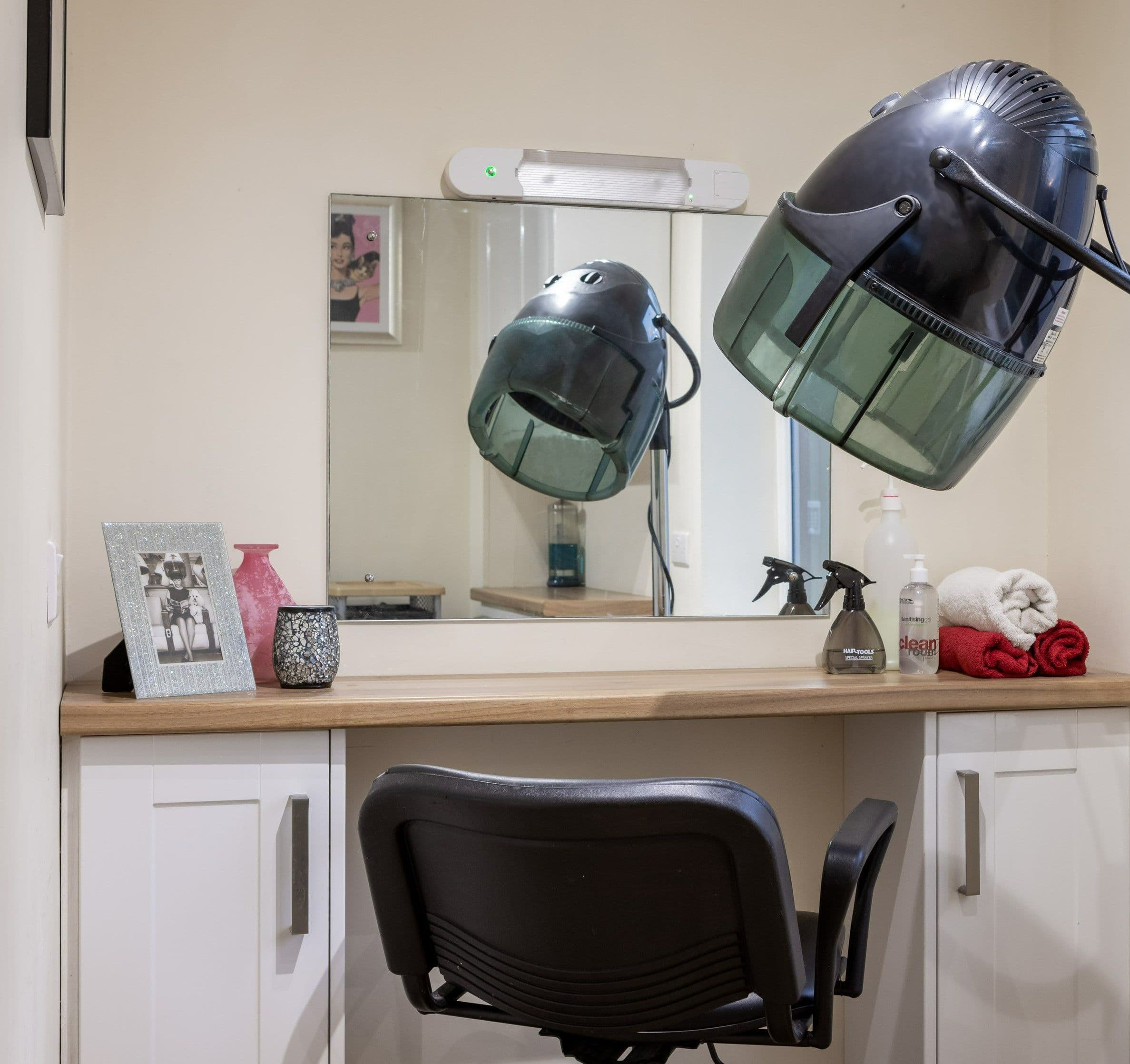 Salon of Bod Hyfryd care home in Flint, Wales