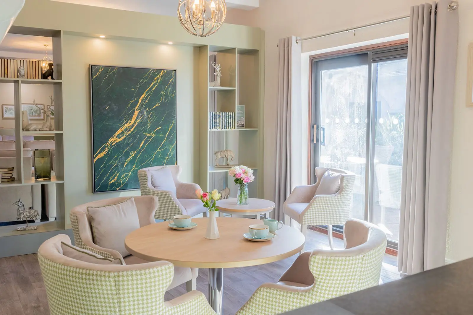 Dining area of Magna care home in Wimborne, Dorset