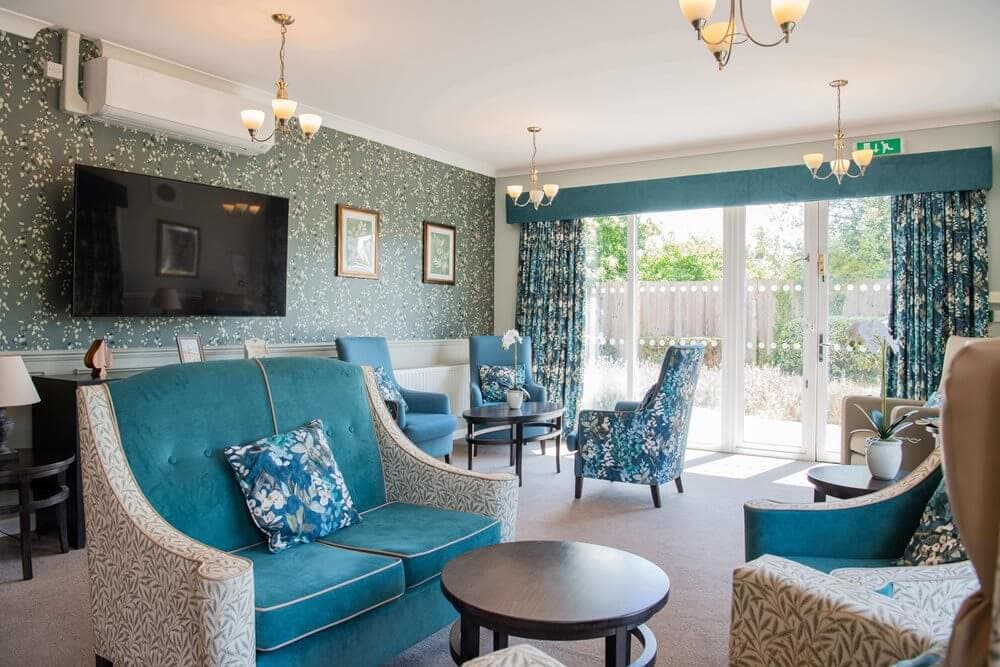 Communal Lounge of Manor Lodge Care Home in Chelmsford, Essex