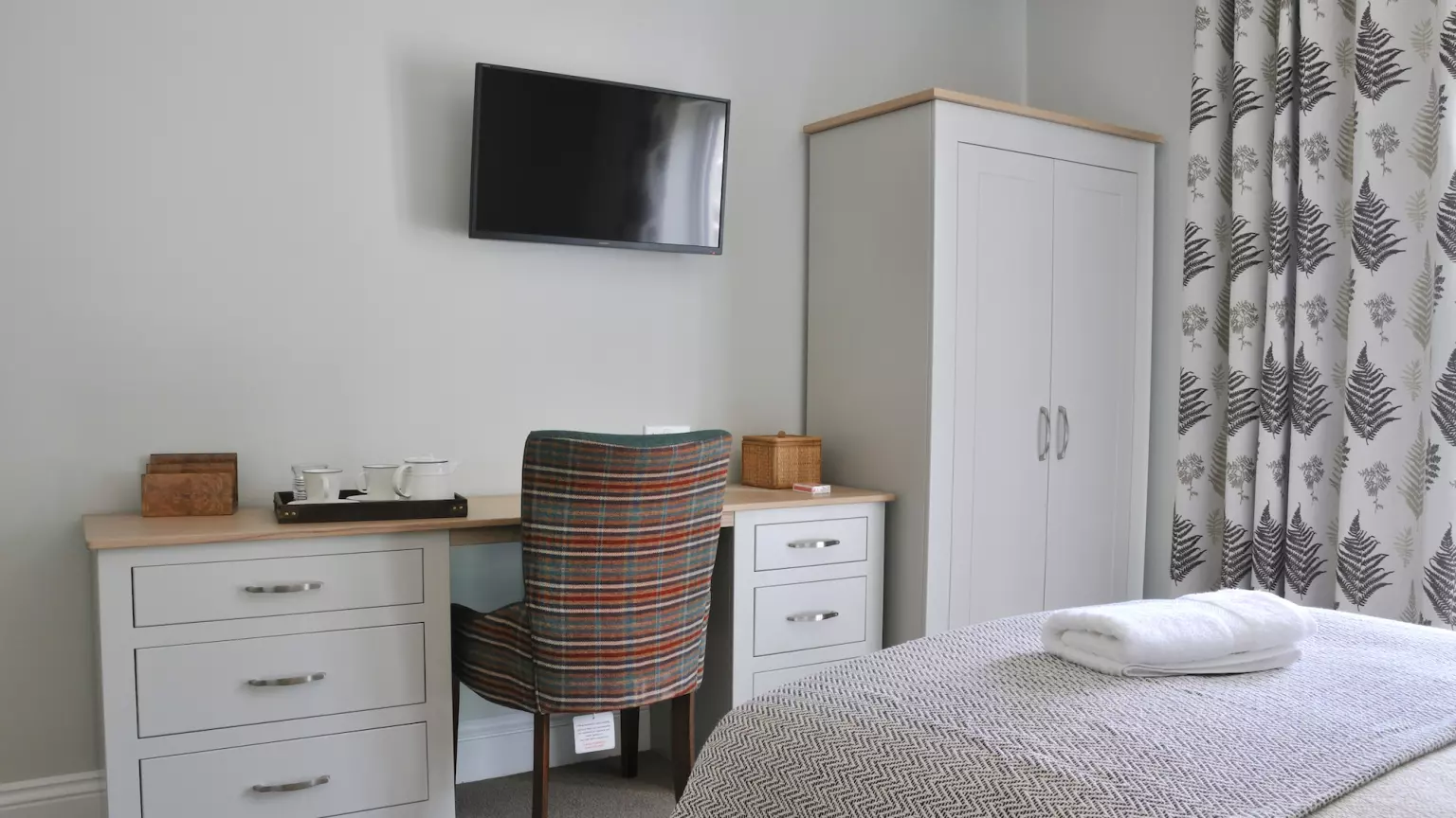 Bedroom of Mantels Court care home in Biggleswade, Bedfordshire