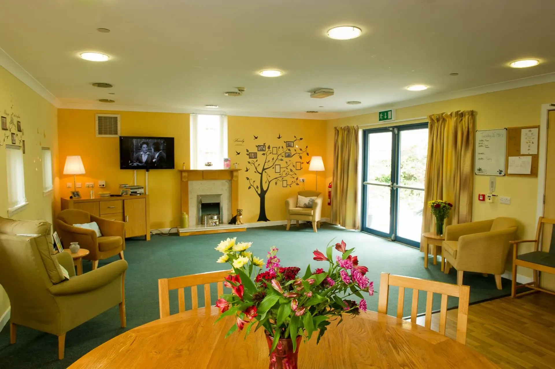 Dining area of Marchglen care home in Alloa, Scotland