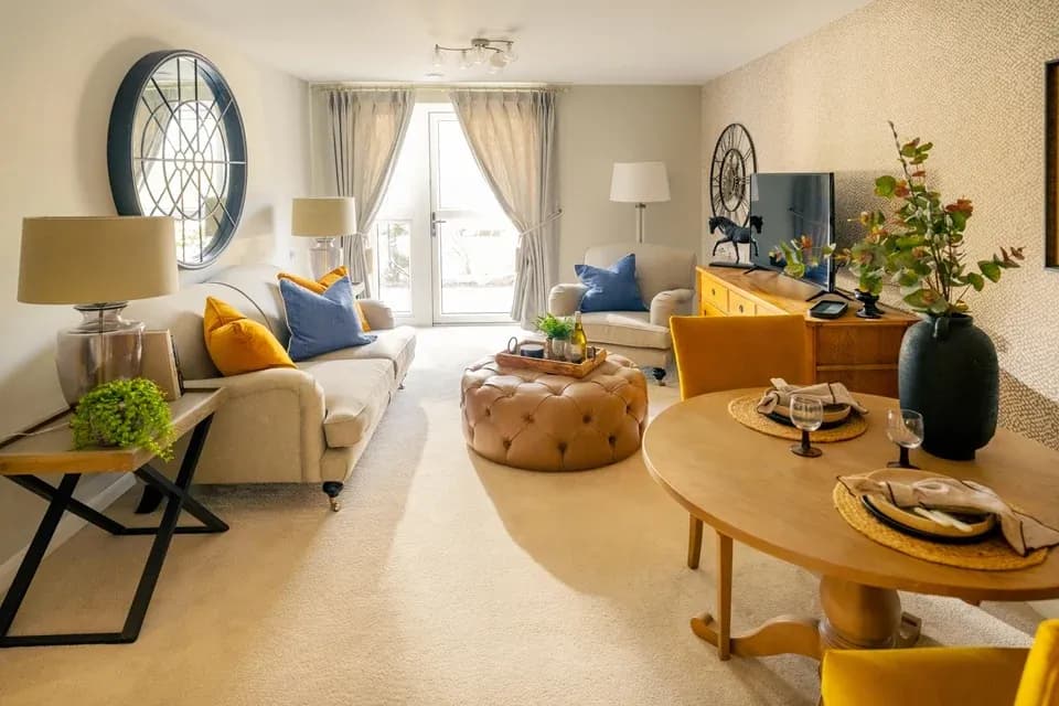 Lounge at Matcham Grange Retirement Apartment in Harrogate, North Yorkshire