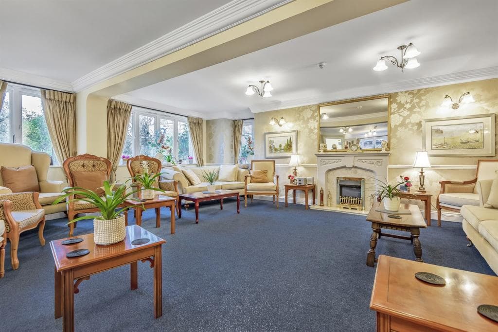 Communal lounge of Matthews Lodge located in Addlestone, Surrey