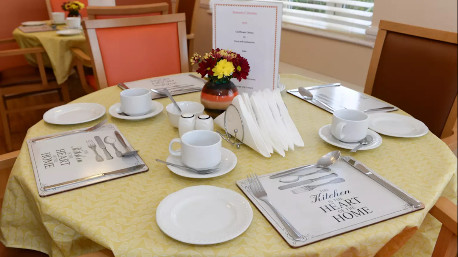 Dining area of Mayfair Lodge care home in Watkins Rise, Hertfordshire