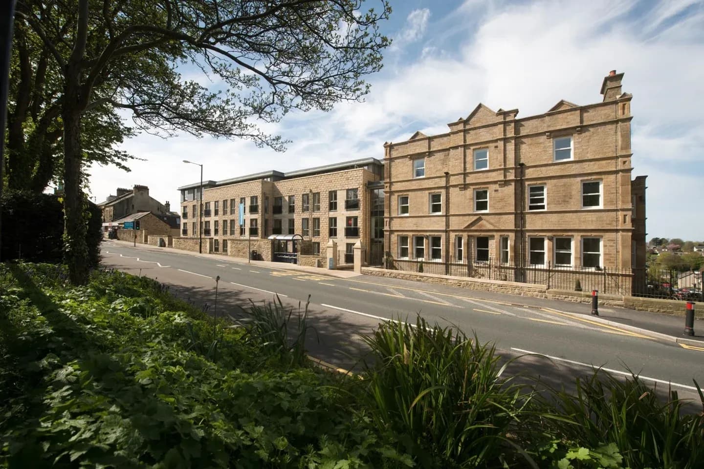 Exterior of Williamson Court Retirement Village in Lancashire, North West England 