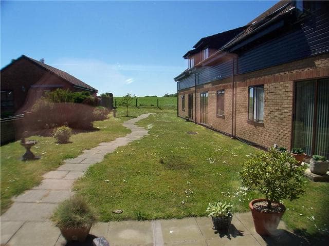 Garden of Meadow Court retirement development in Gorleston-on-Sea, Norfolk