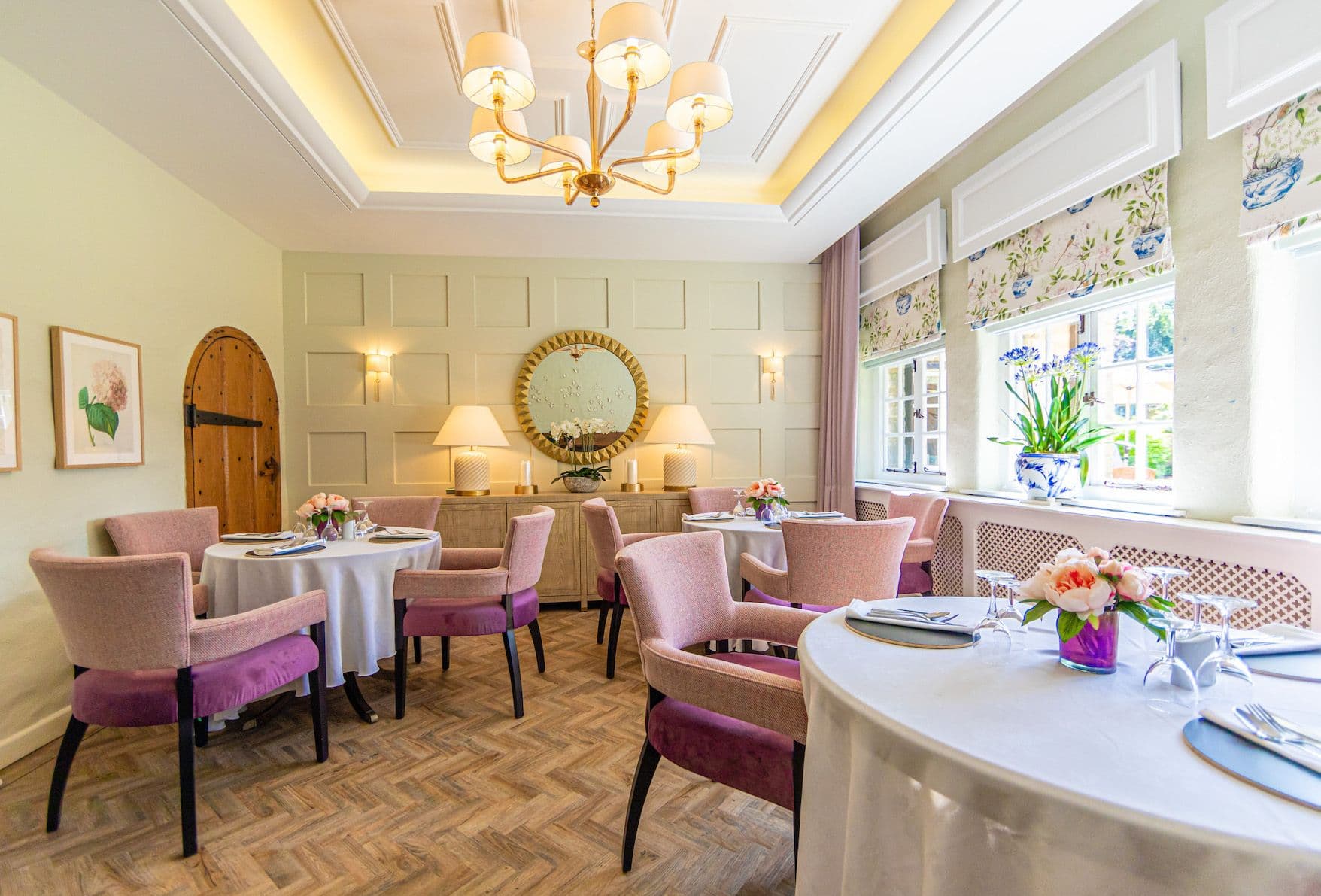 Dining room of Merryfield House care home in Witney