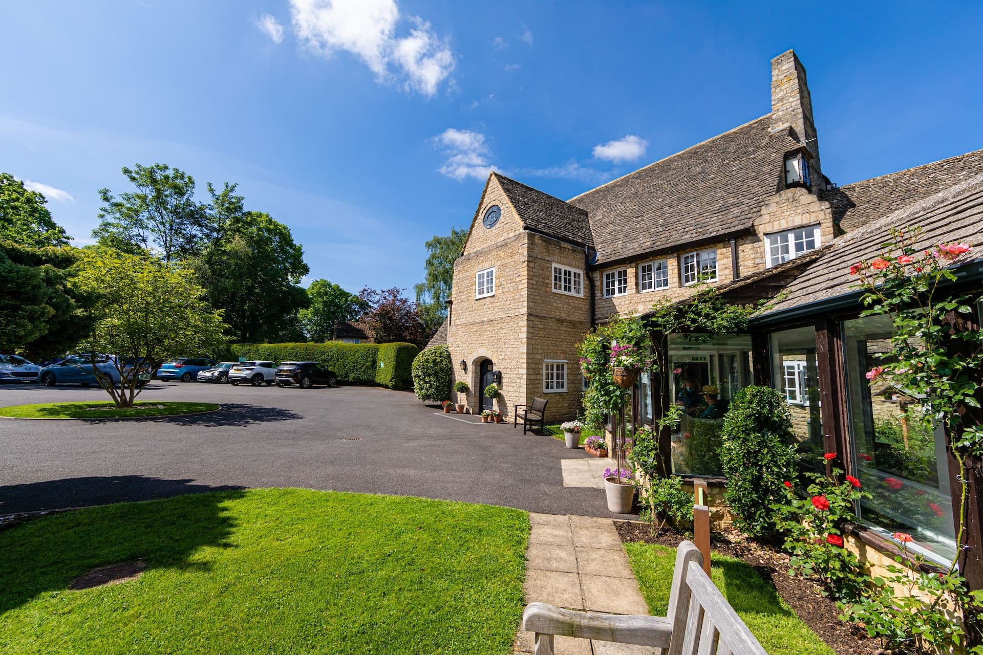 Exterior of Merryfield House care home in Witney