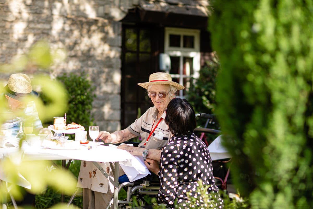 Garden of Merryfield House care home in Witney