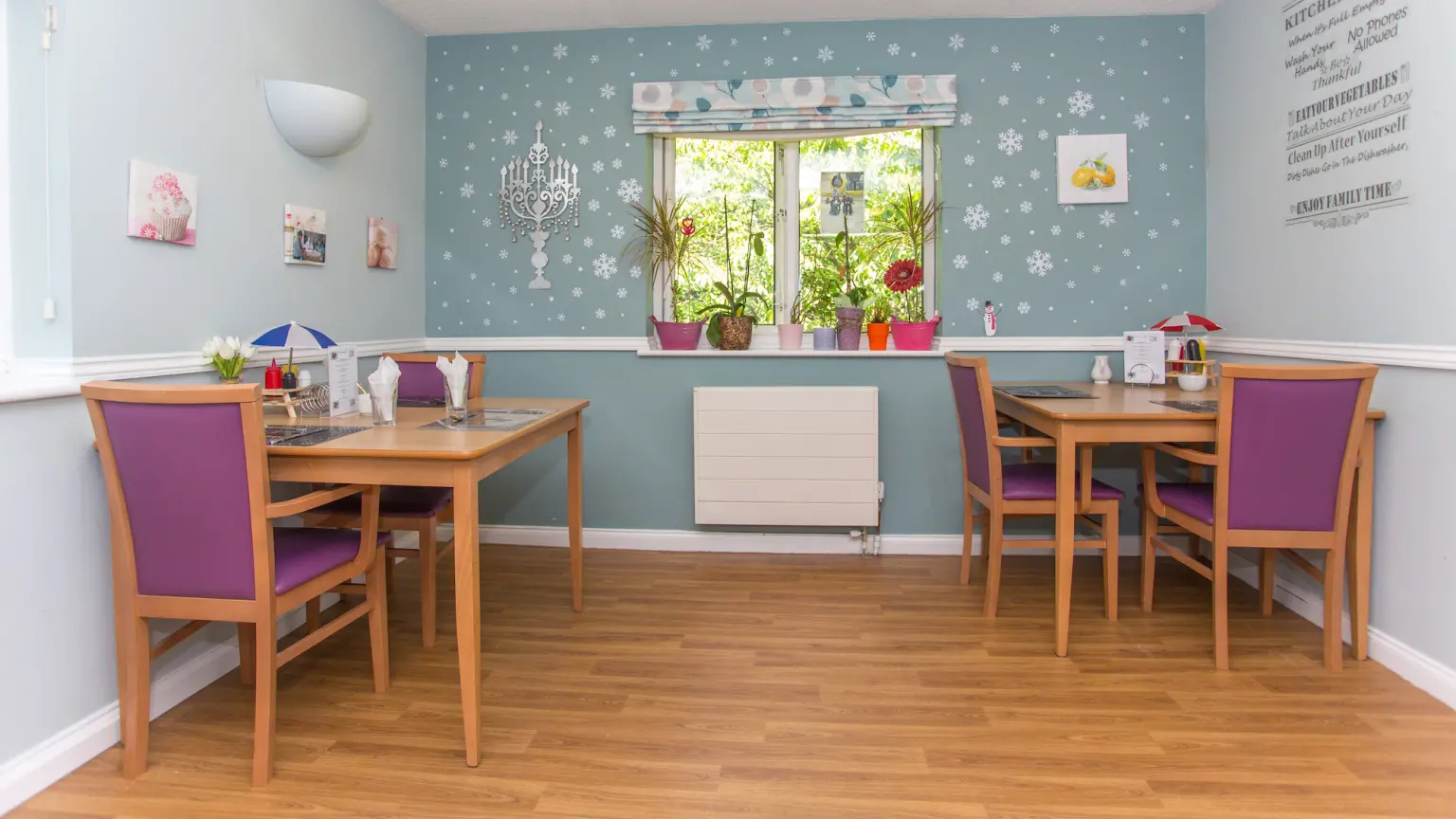 Dining area of Moutnbatten Lodge care home in Hemel Hempstead, Hertfordshire