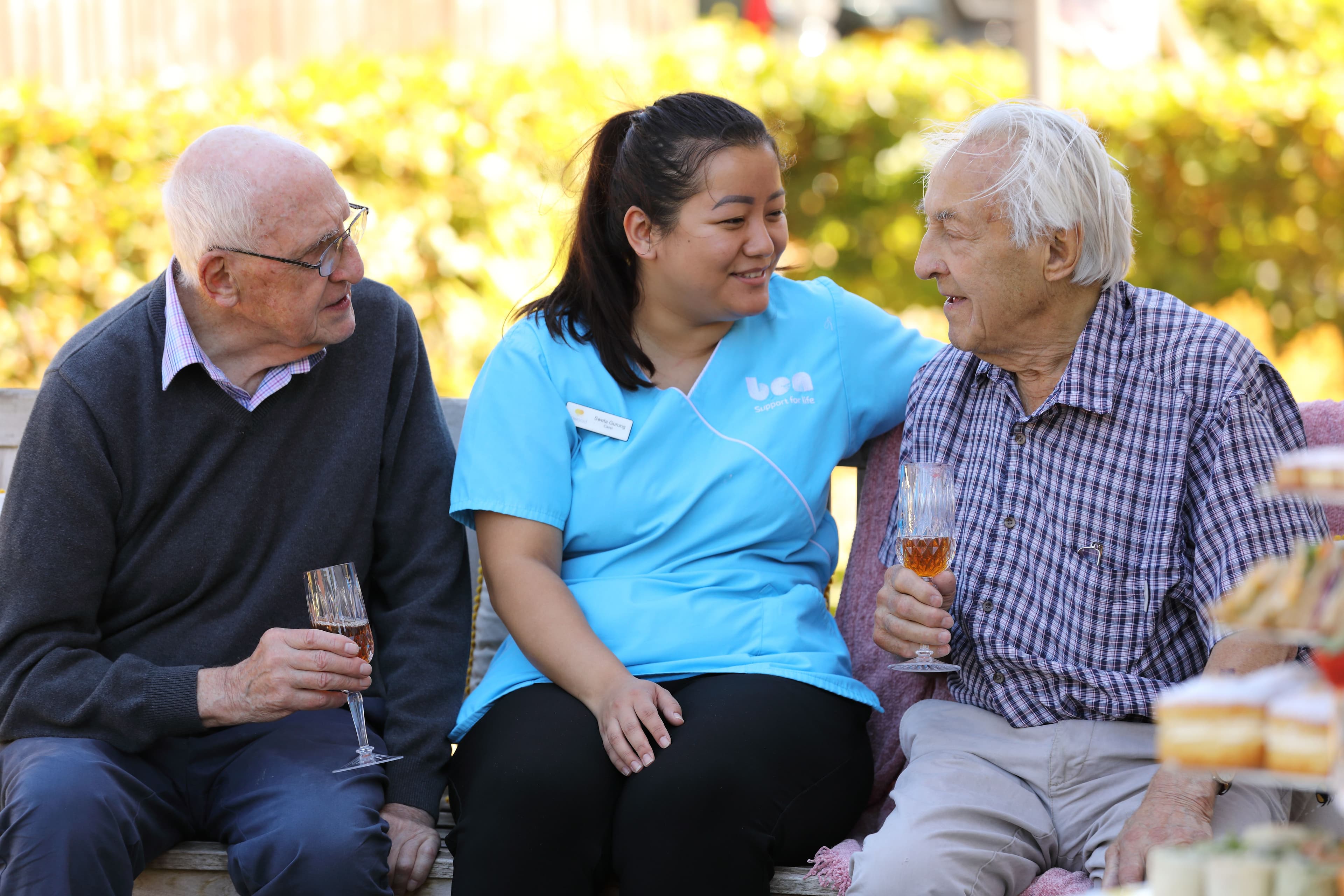 Residents of Lynwood care home in Ascot, Berkshire