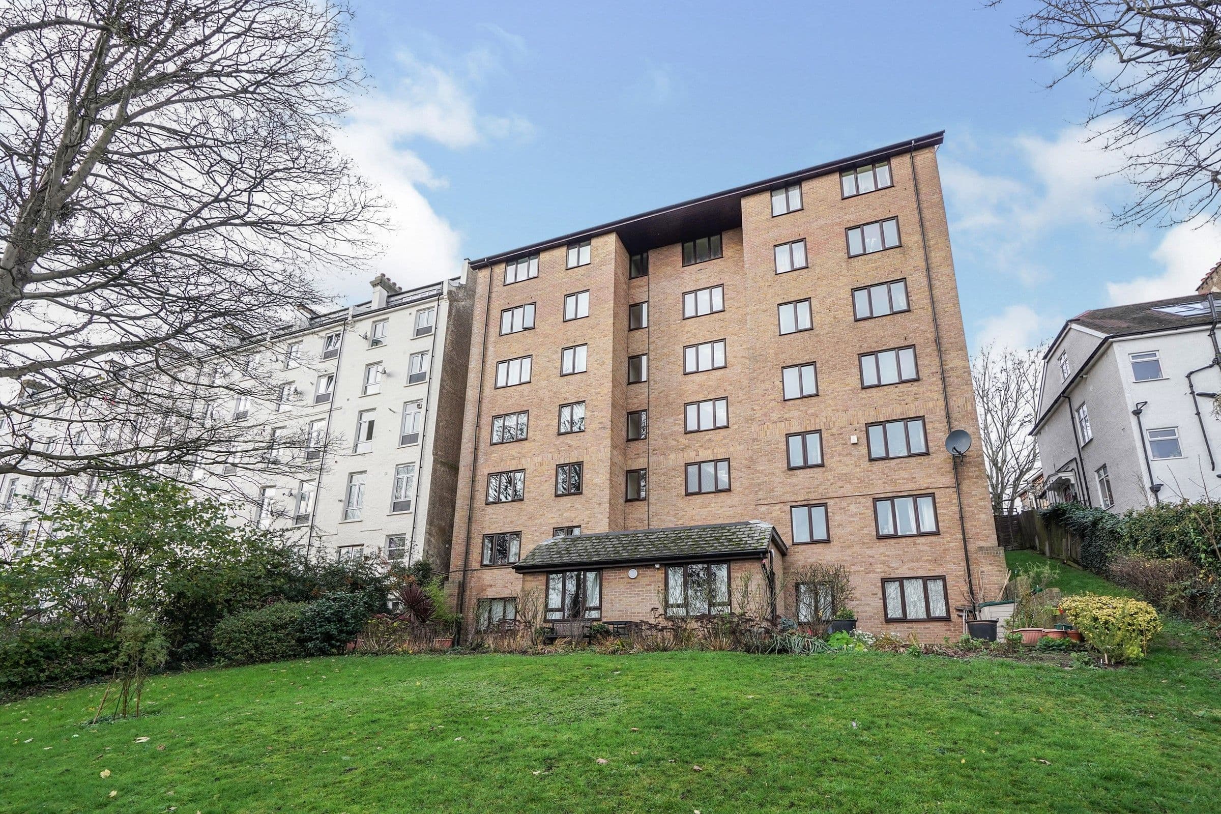 Exterior of Nightingale Court retirement development in Crystal Palace, Greater London