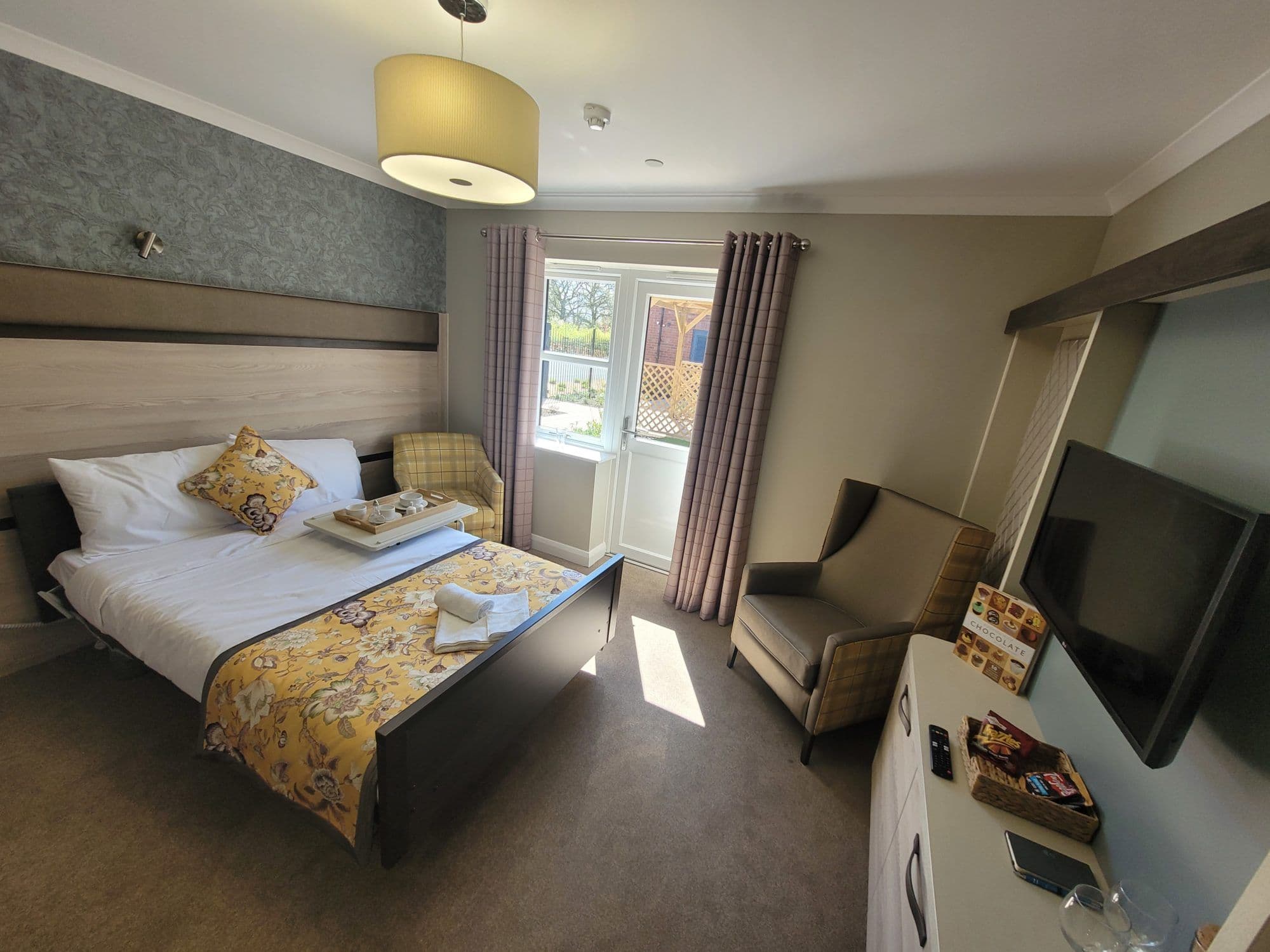 Bedroom of Nodens Manor care home in Lydney, Gloucestershire