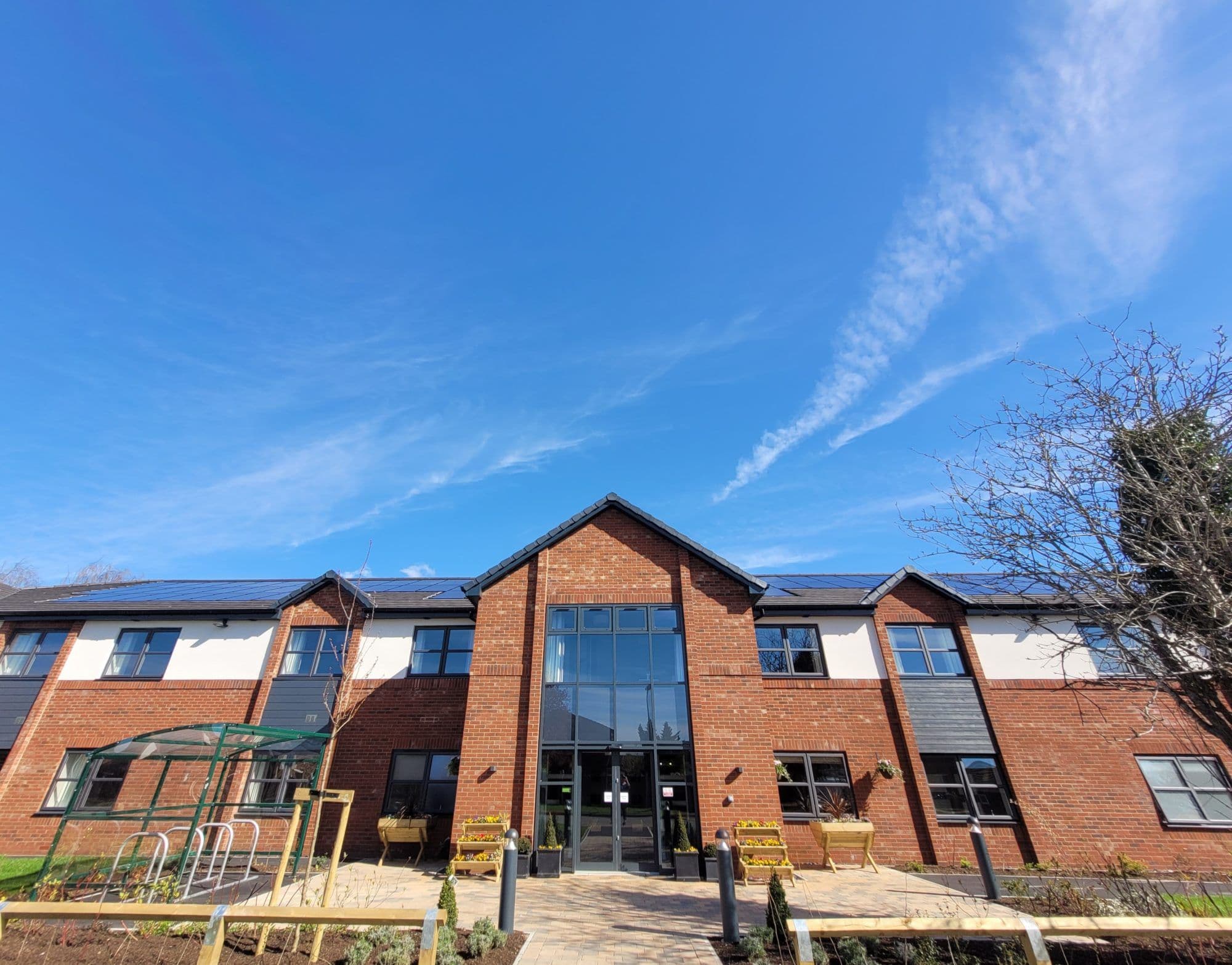 Exterior of Nodens Manor care home in Lydney, Gloucestershire