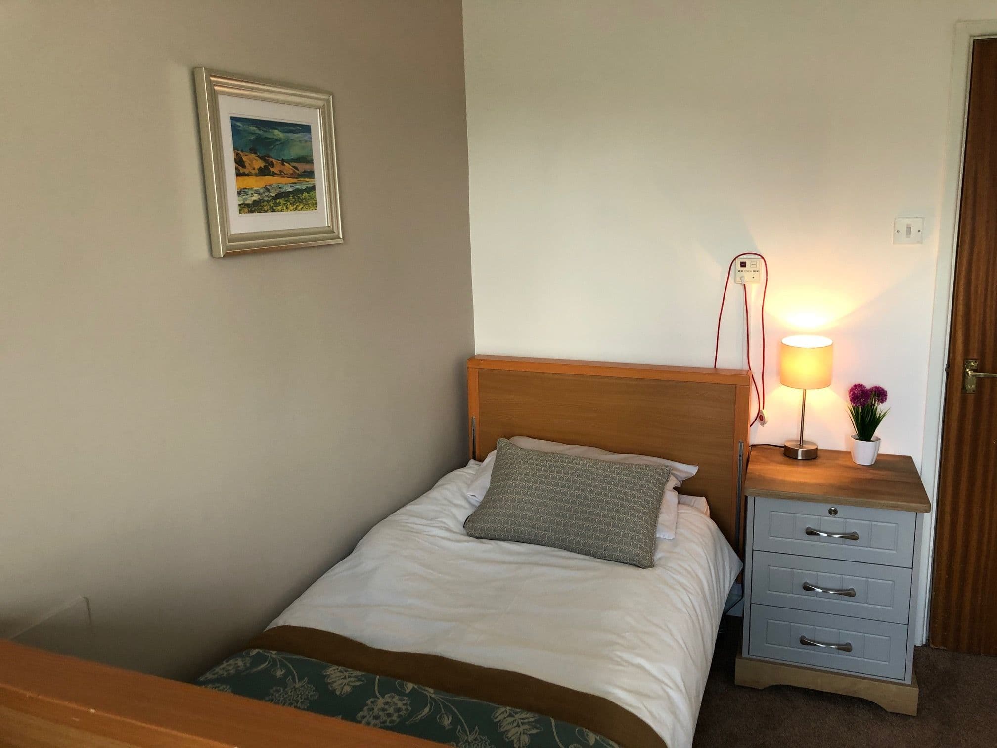 Bedroom of Northleach Court care home in Cheltenham, Gloucestershire