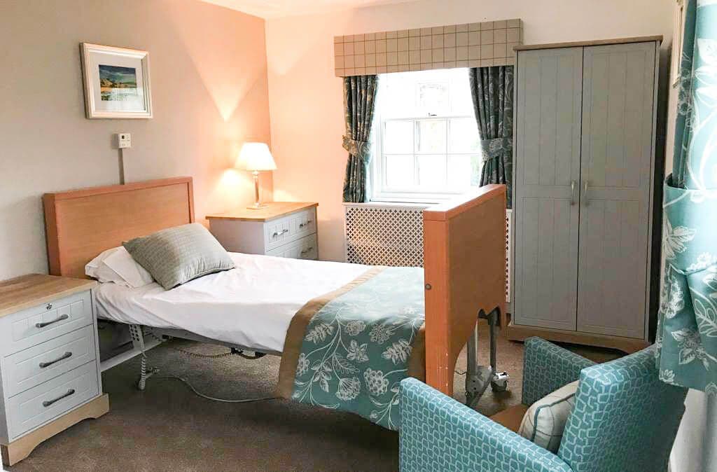 Bedroom of Northleach Court care home in Cheltenham, Gloucestershire