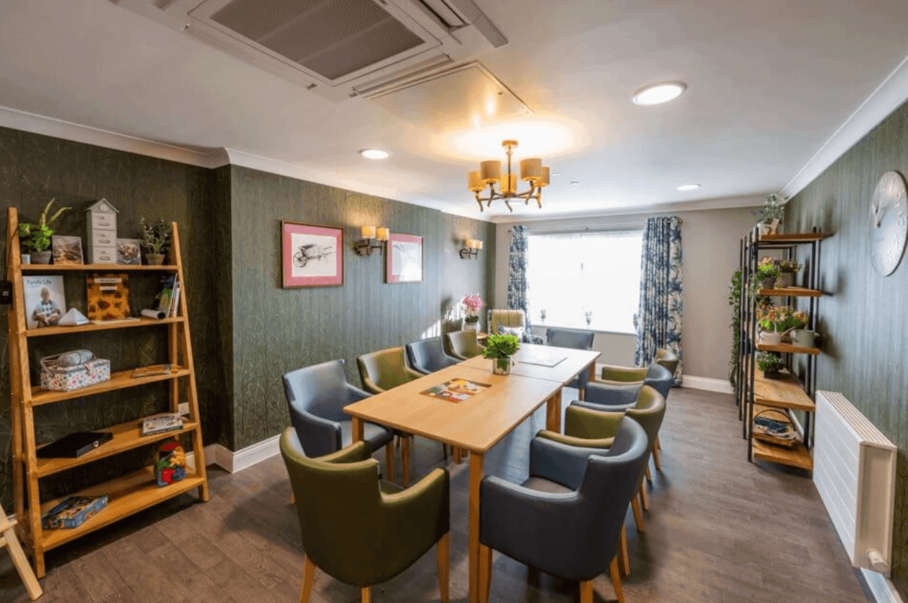 Private Dining Room at Oak Hill Mews Care Home in Market Harborough, Leicester