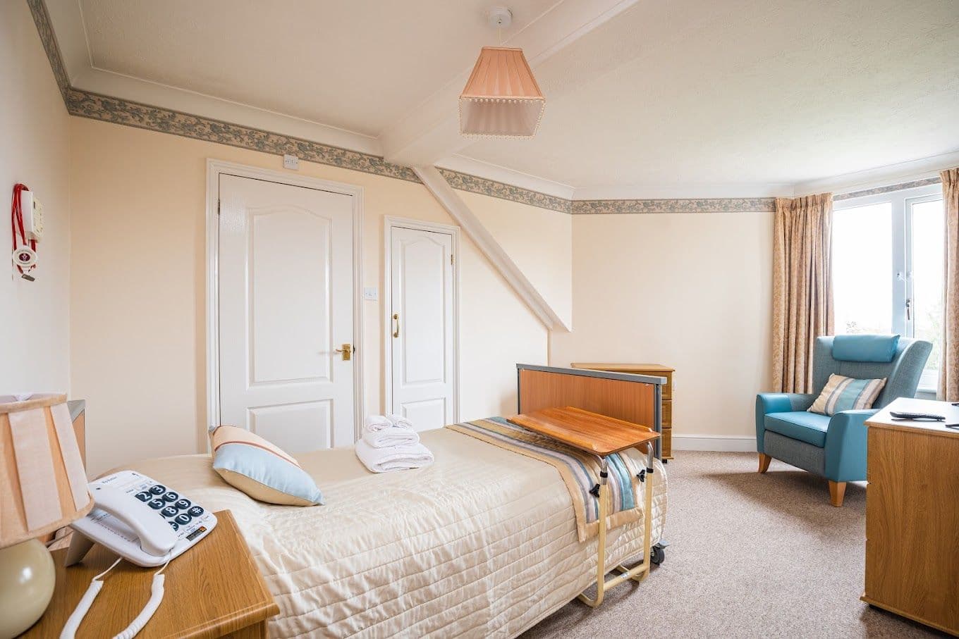 Bedroom of Oakland Court care home in Bognor Regis