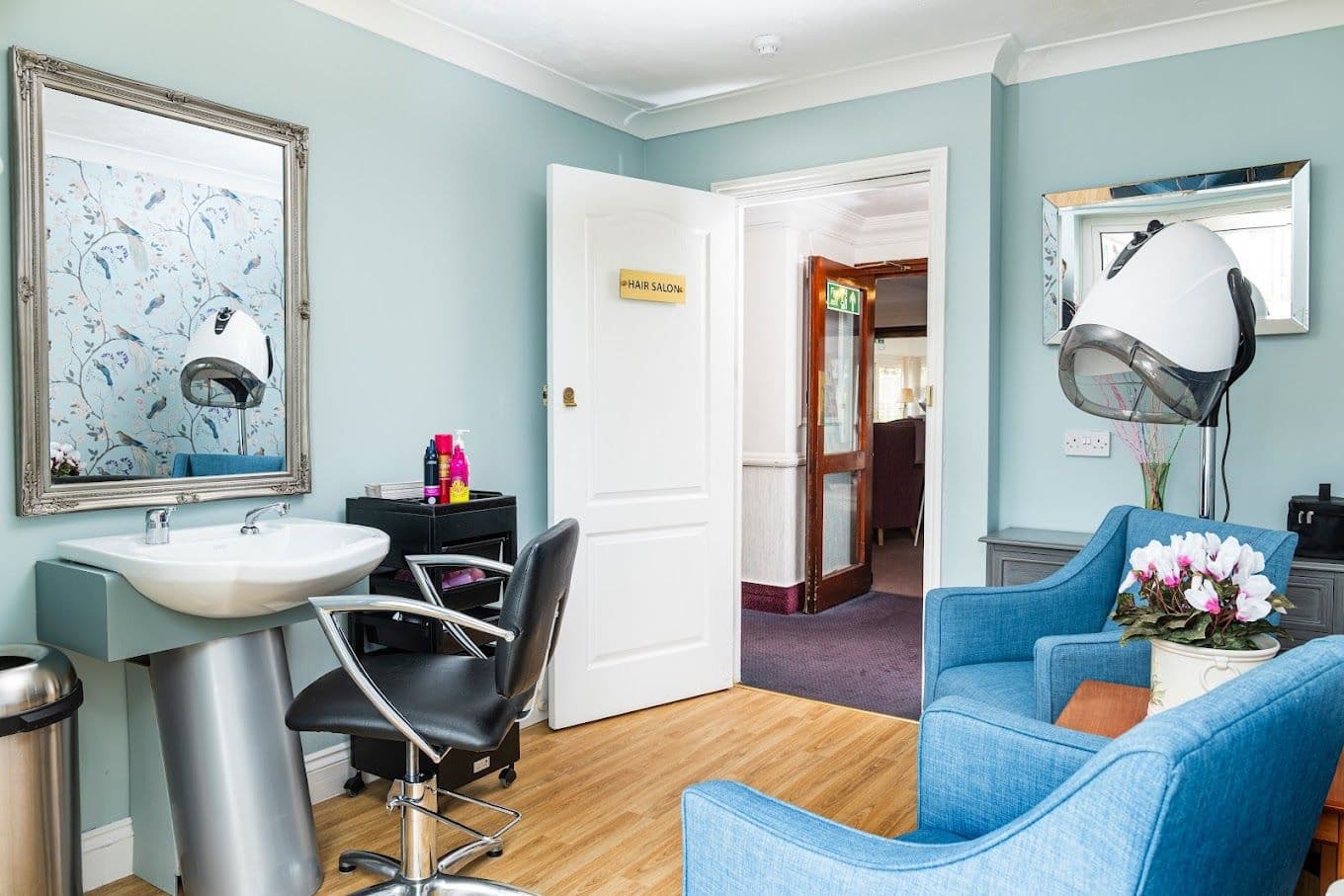 Salon of Oakland Court care home in Bognor Regis