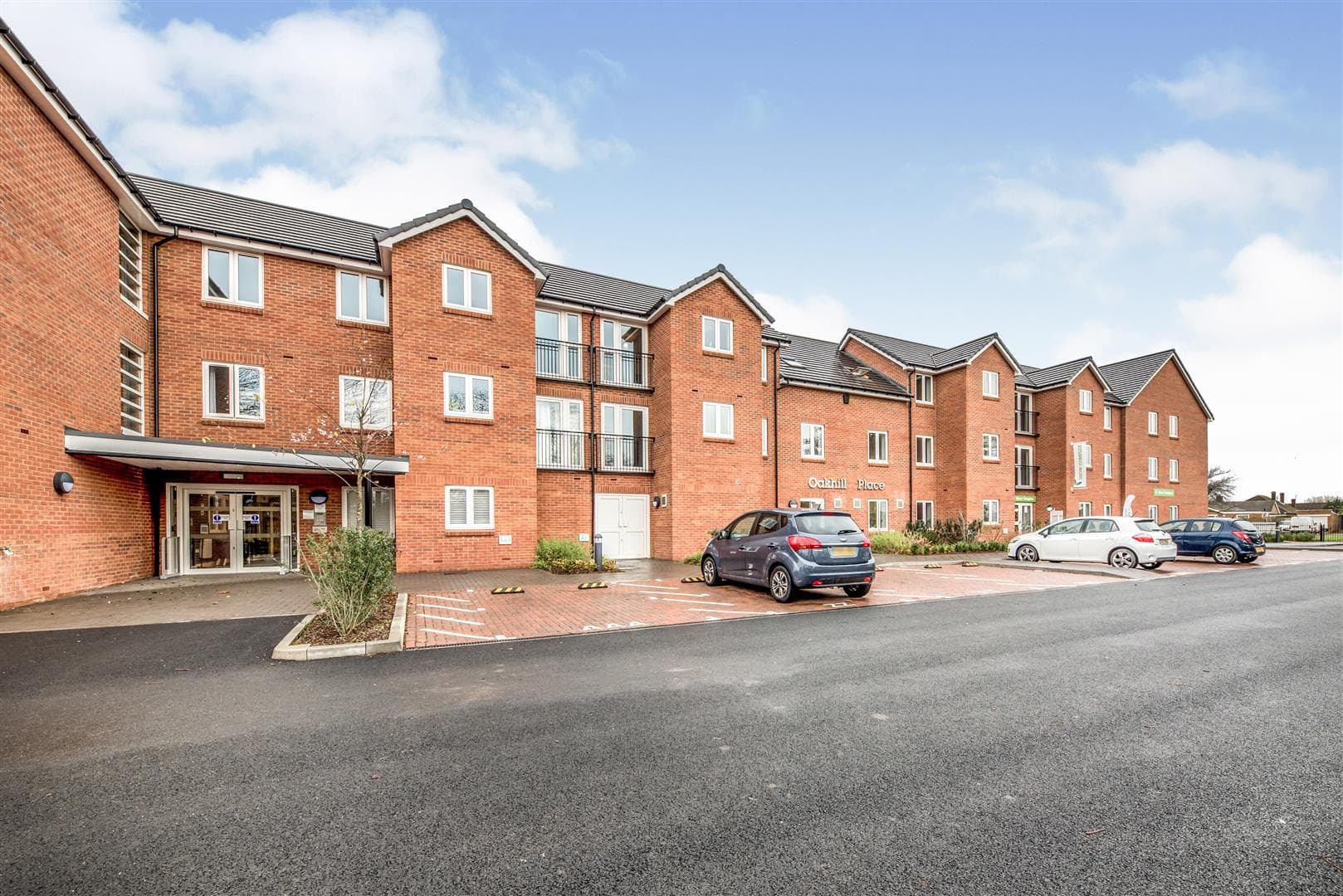 Exterior of Oakhill Place Retirement Development in Bedford, Bedfordshire