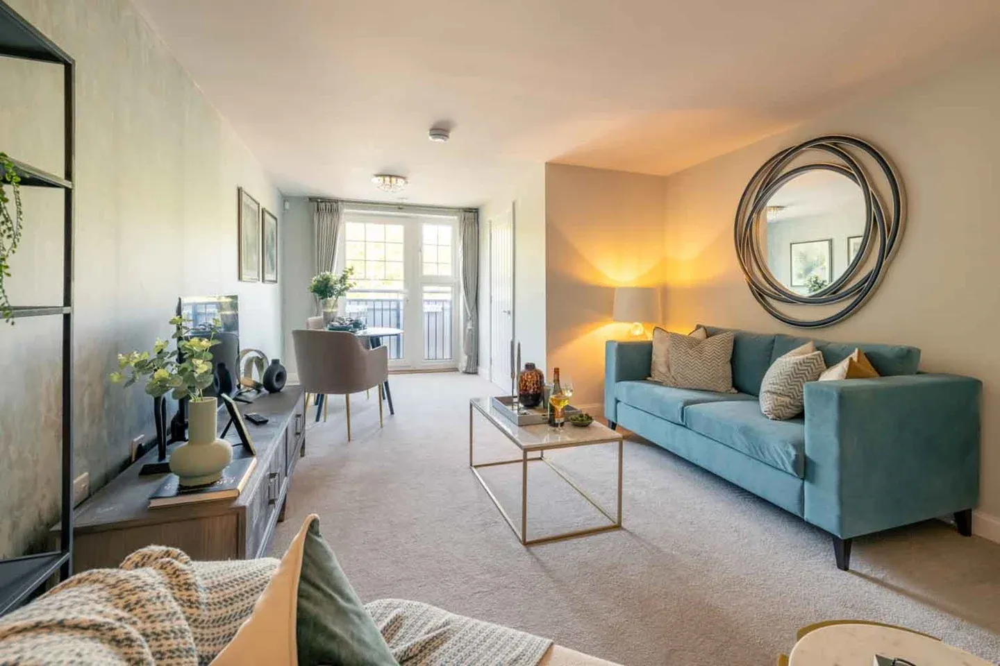 Living Room at Oakingham Place Retirement Development in Wokingham, Berkshire