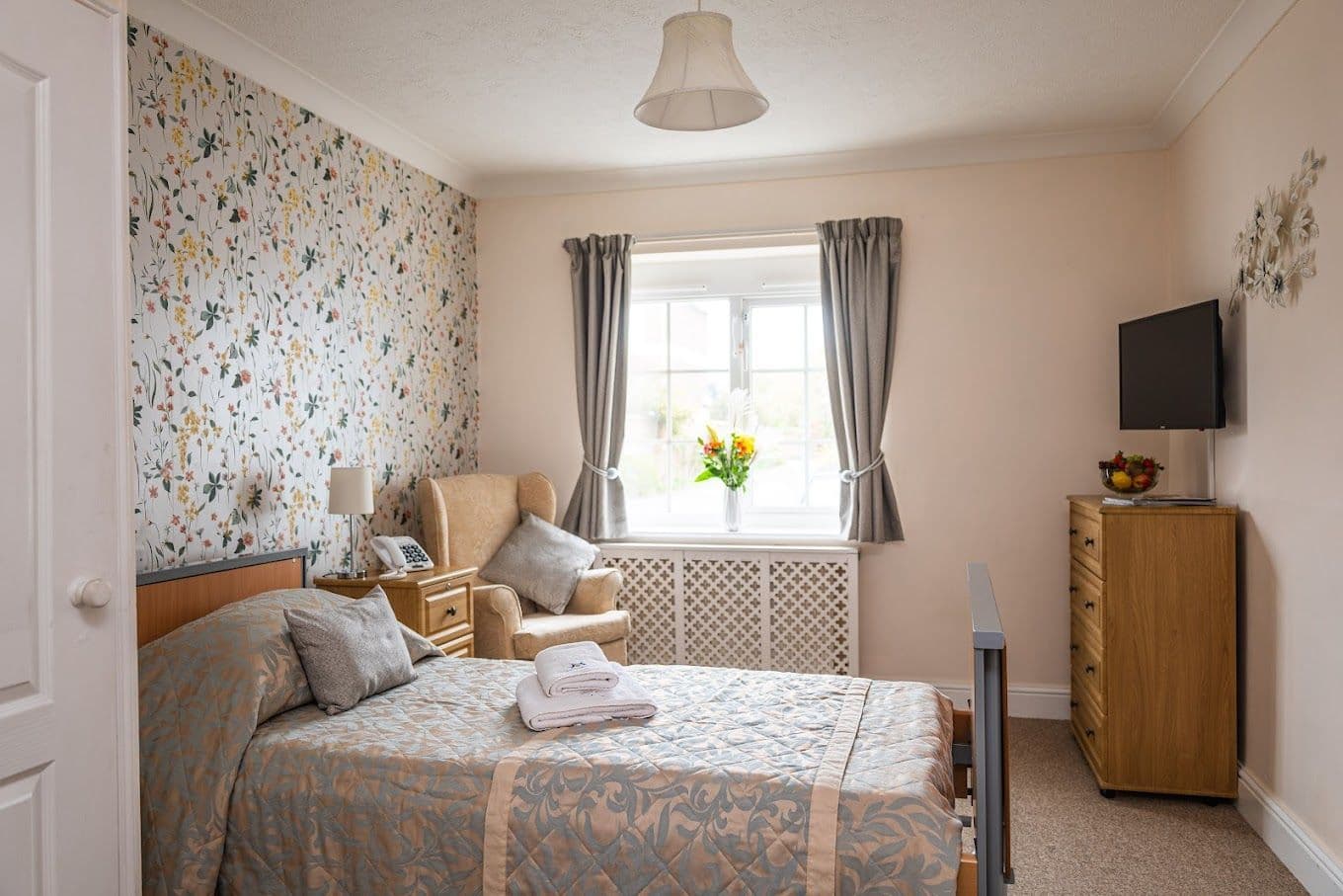 Bedroom of Oakland Grange care home in Littlehampton