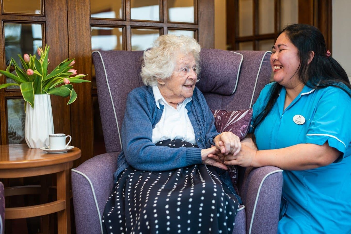 Staff  of Oakland Grange care home in Littlehampton