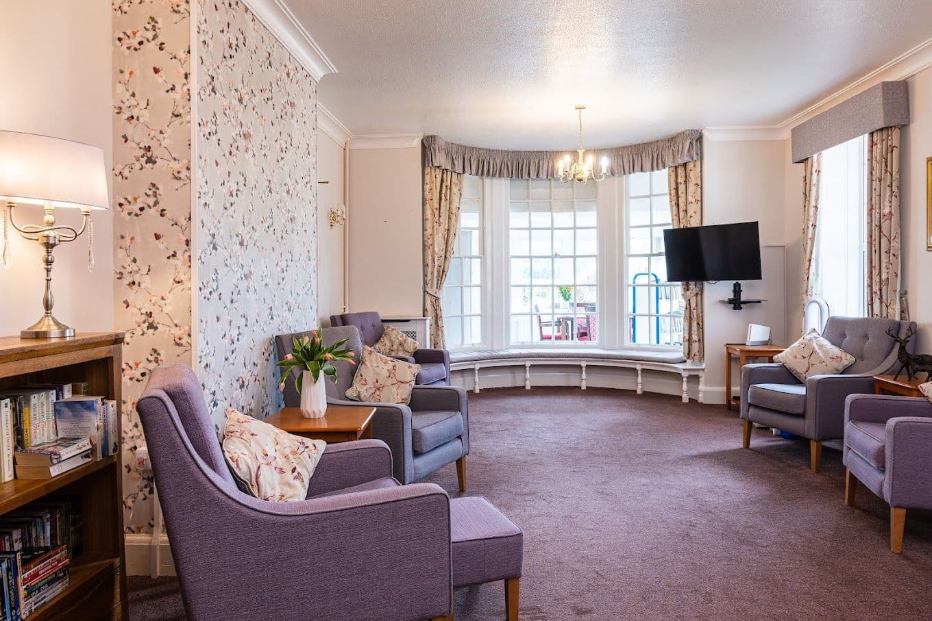 Lounge of Oakland Grange care home in Littlehampton