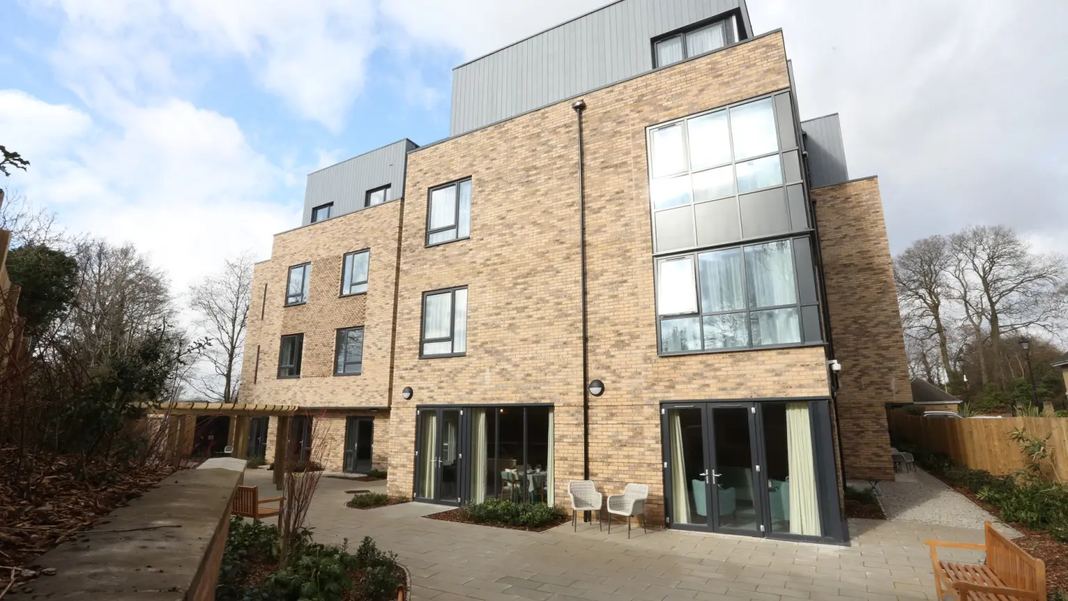 Exterior of Oakmoor Lodge care home in Bushey, Hertfordshire