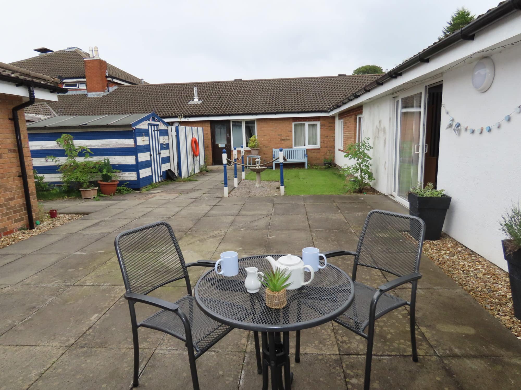 garden at Old Gates Care Home, Blackburn