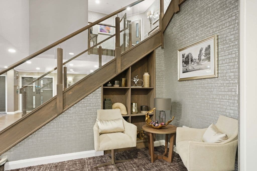 Hallway of Pear Tree House care home in Preston, Lancashire