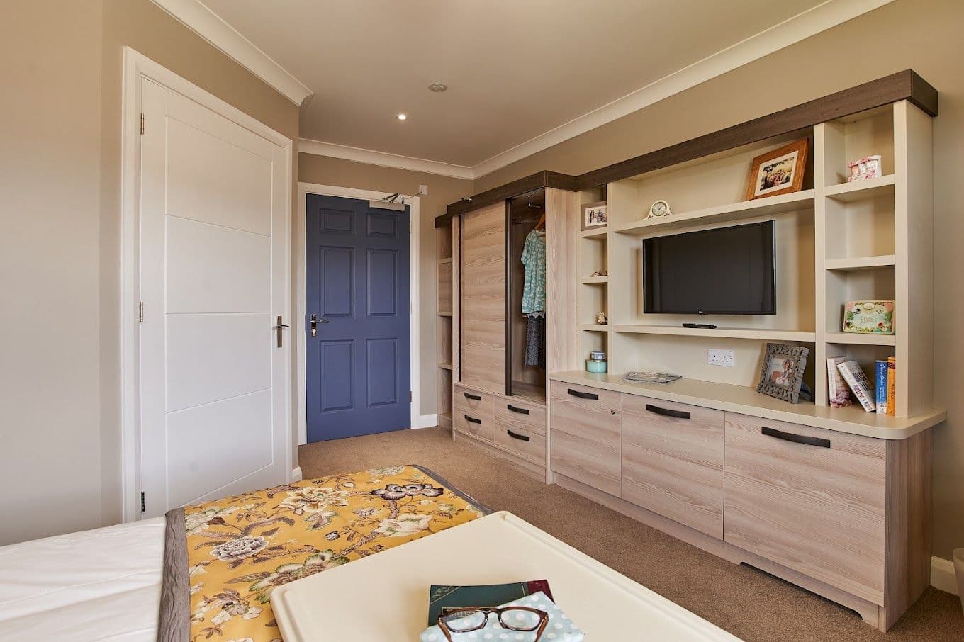 Bedroom of Old Sarum Manor care home in Salisbury, Wiltshire