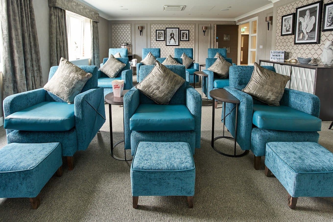 Cinema of Old Sarum Manor care home in Salisbury, Wiltshire