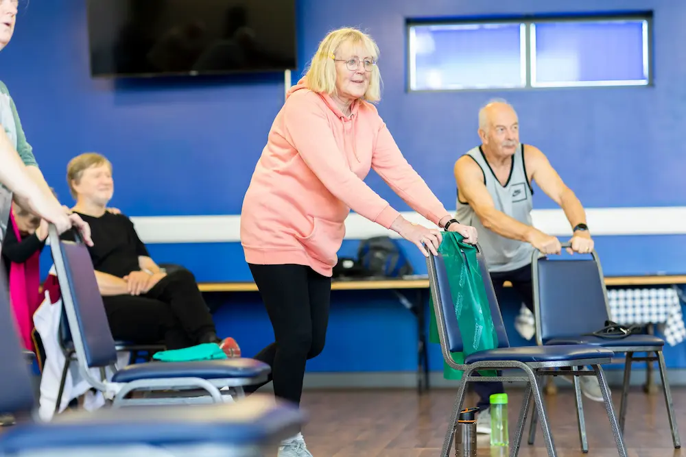 Older adults exercising