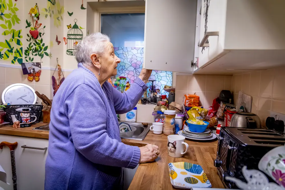 Older woman in the kitchen