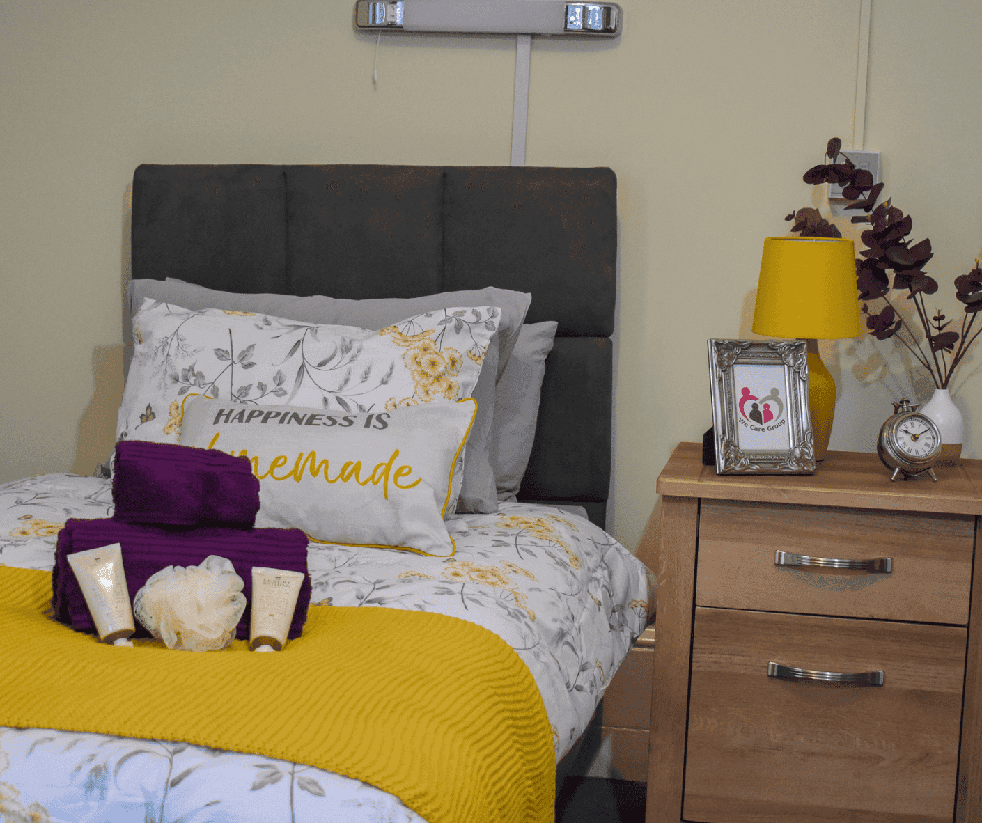 Bedroom of Orchard care home in Liverpool, Merseyside