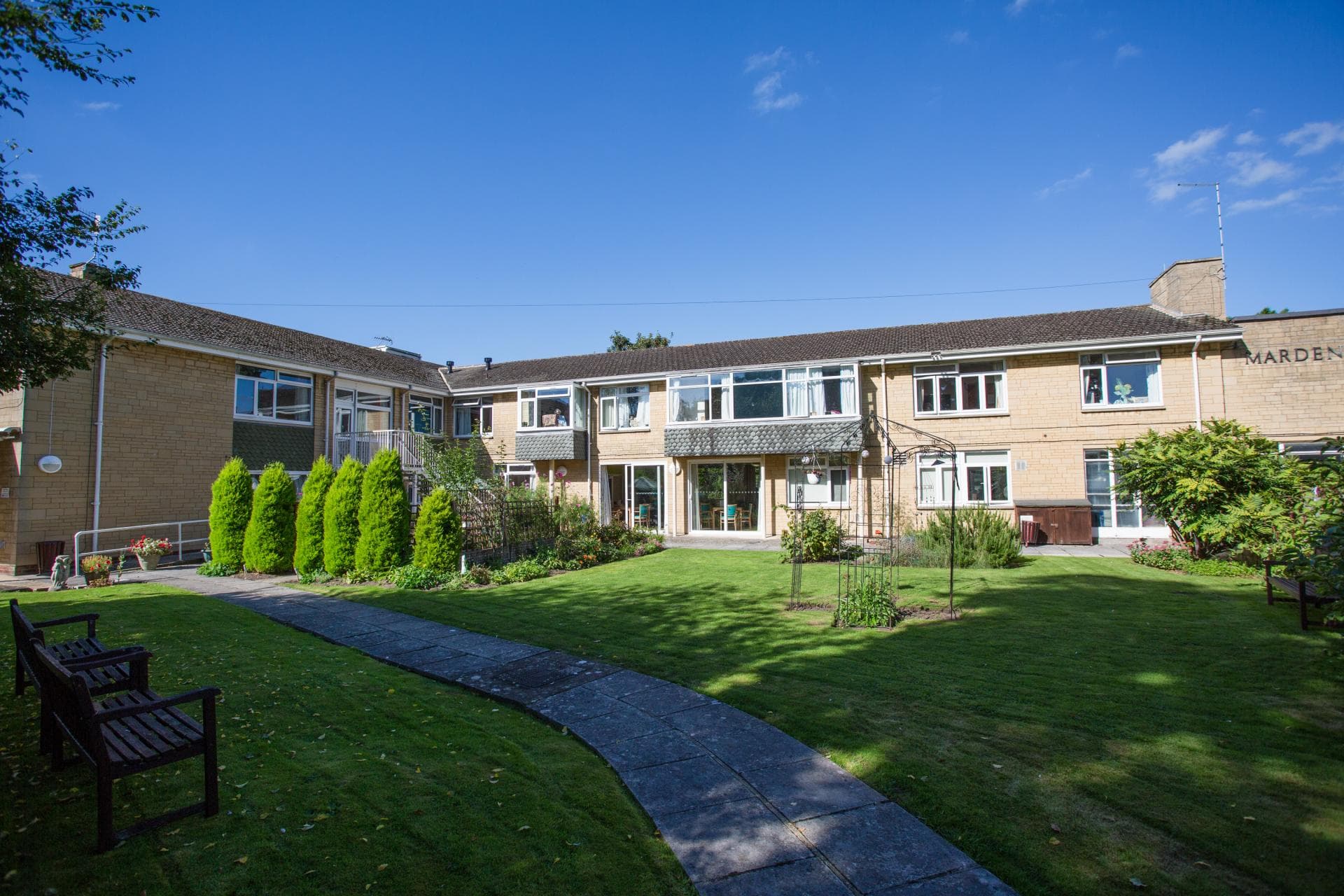 Exterior of Marden Court Care Home in Calne, Wiltshire