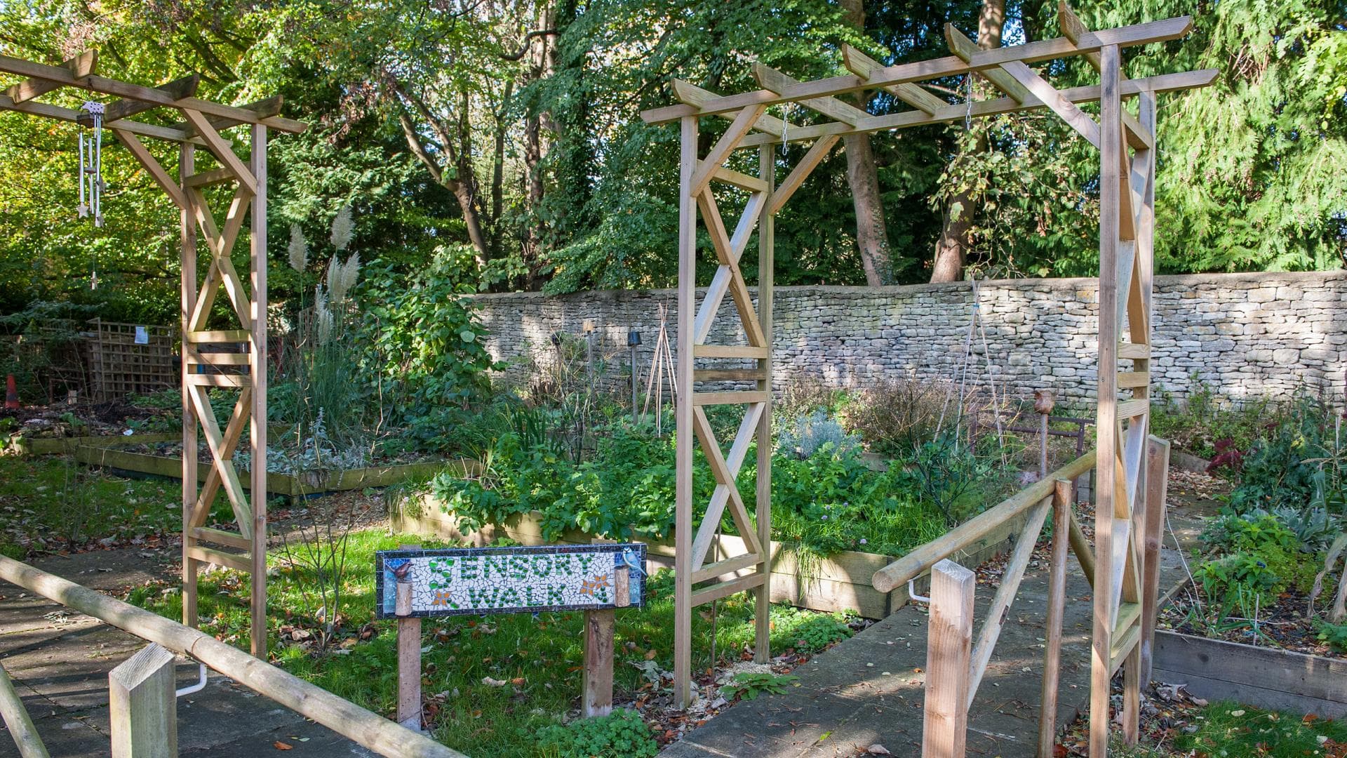 Sensory Garden at Paternoster House Care Home in Cirencester, Cotsworld