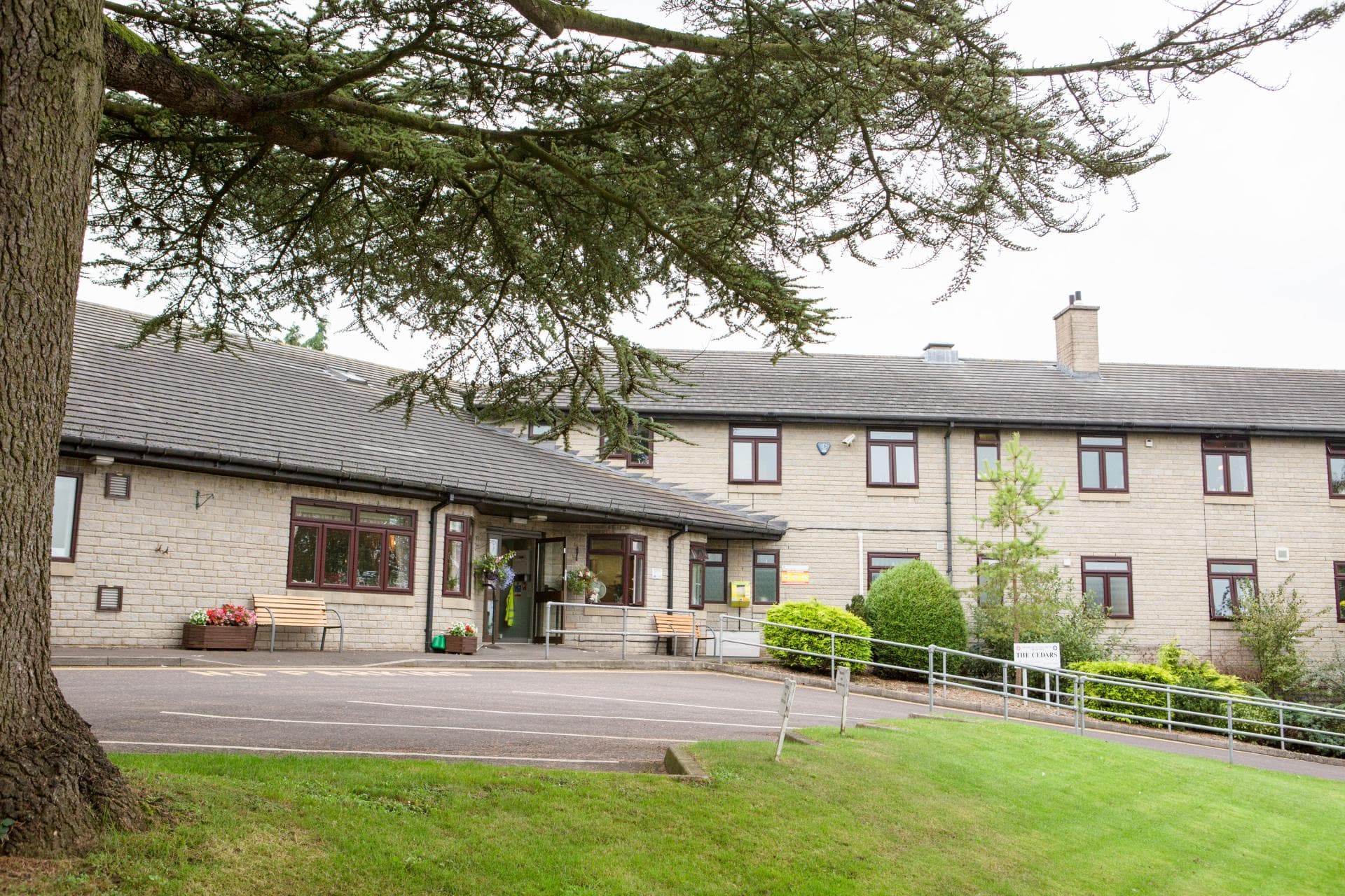 Exterior of The Cedars Care Home in Swindon, Wiltshire