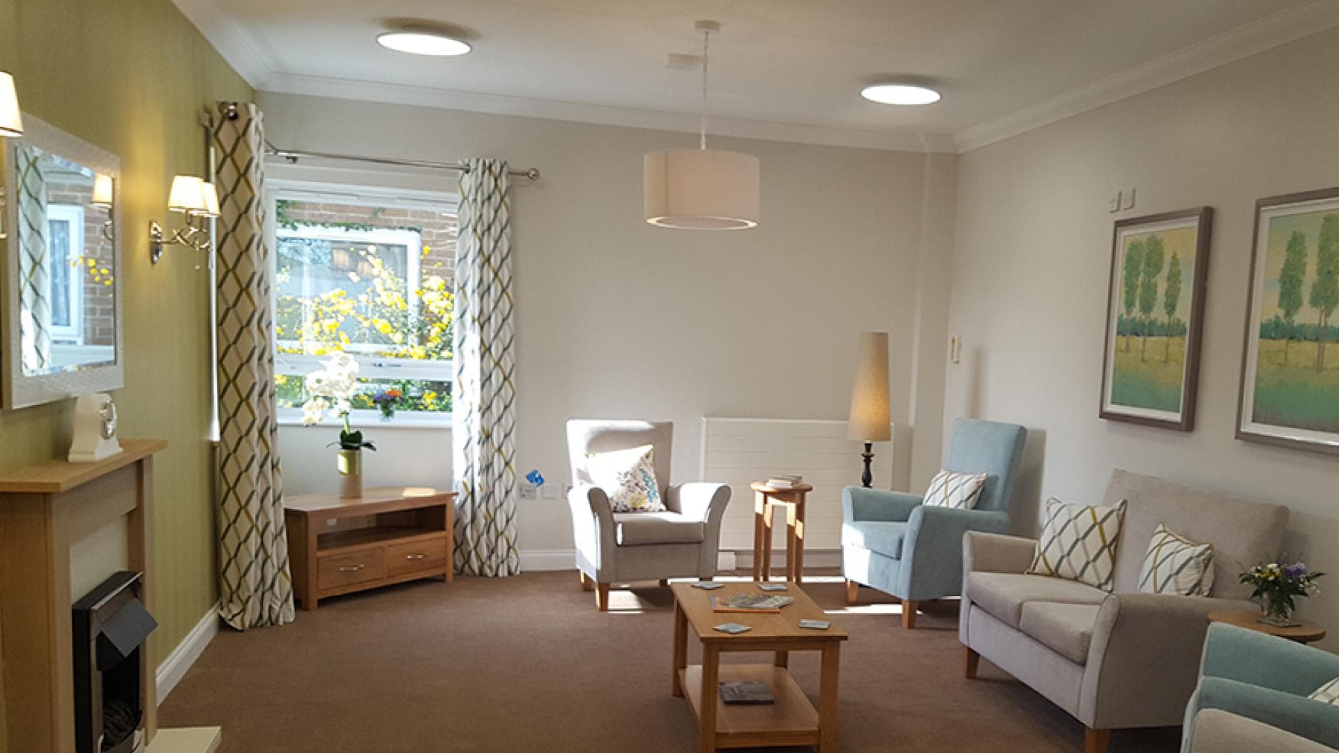 Communal area of The Poplars in Market Rasen, Lincolnshire