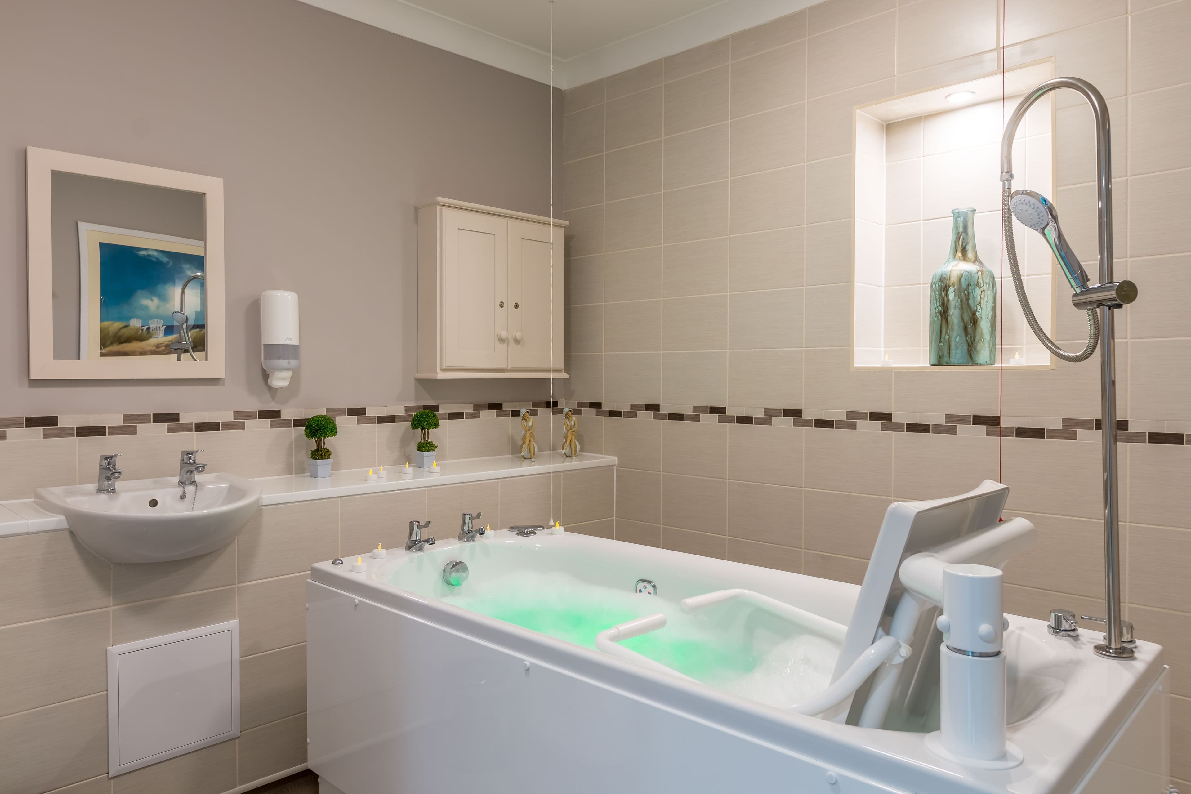 Spa Bathroom at Overslade House Care Home in Rugby, Warwickshire