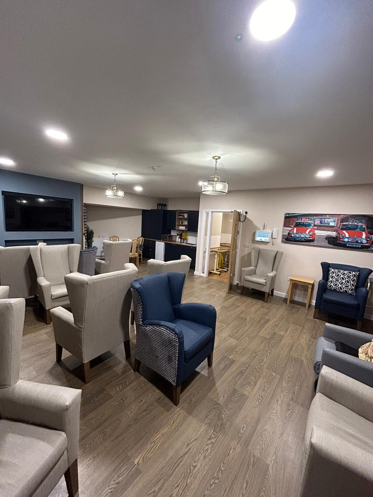 Communal Lounge at Brookside Care Home in Stafford, Staffordshire