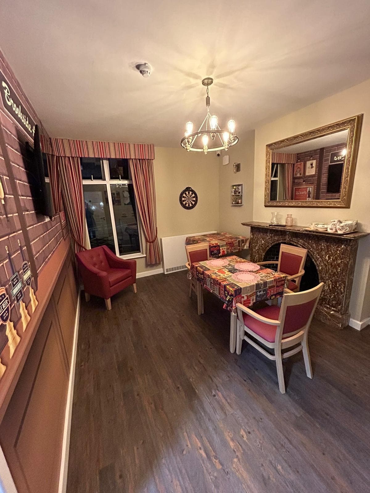 Communal Lounge at Brookside Care Home in Stafford, Staffordshire