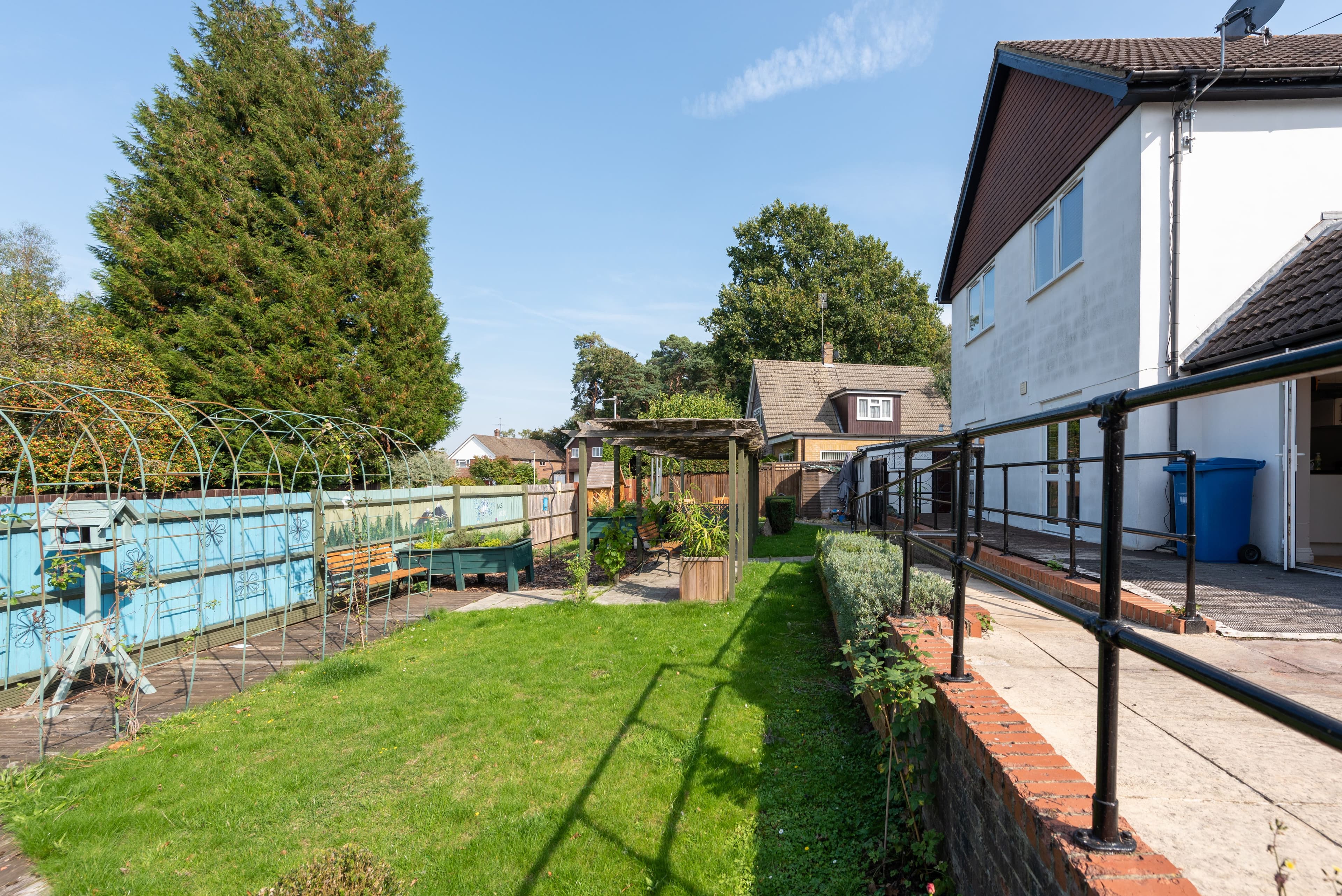 Garden of Pinehurst care home in Crowthorne, Berkshire