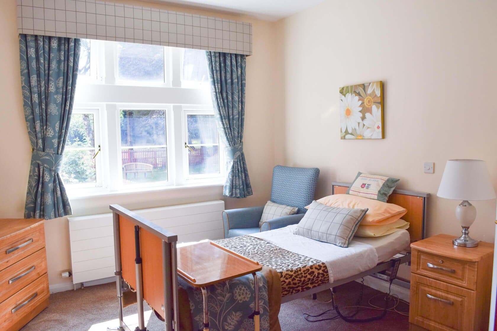 Bedroom of Park House care home in Bewdley, West Midlands